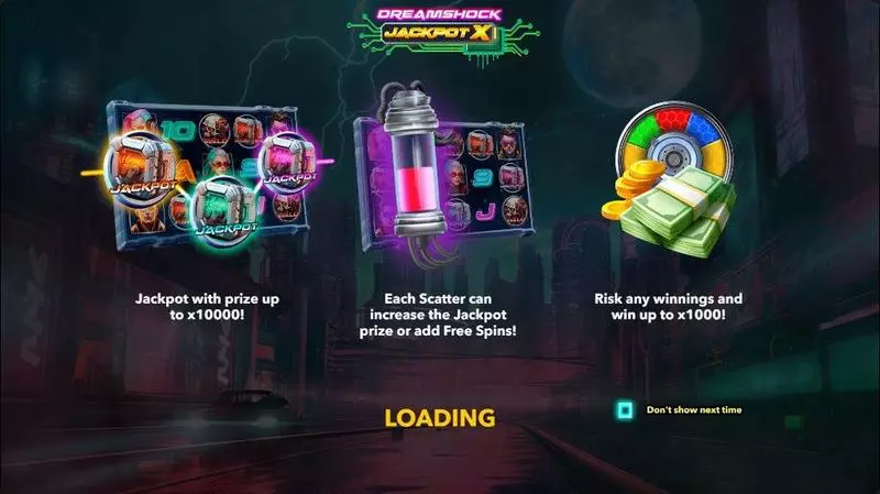 Info and Rules - Mascot Gaming DREAMSHOCK: JACKPOT X Slot