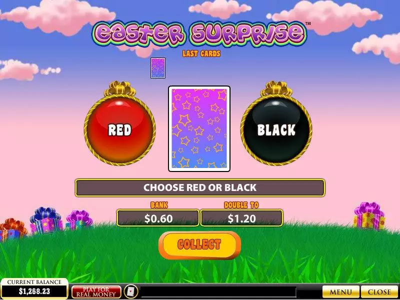 Gamble Screen - PlayTech Easter Surprise Slot