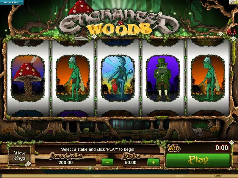 Introduction Screen - Microgaming Enchanted Woods Parlor