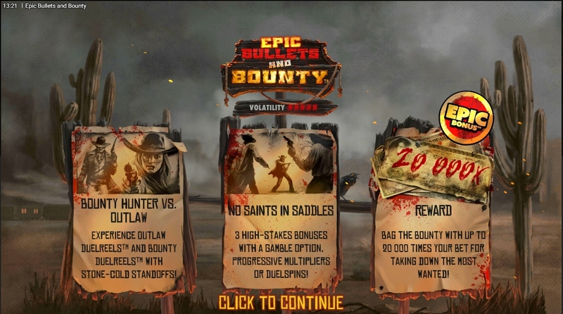 Info and Rules - Hacksaw Gaming Epic Bullets and Bounty Slot