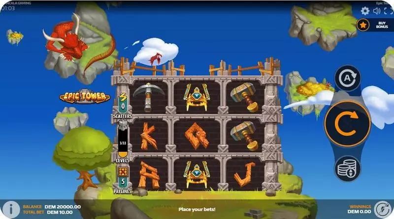 Main Screen Reels - Mancala Gaming Epic Tower Slot