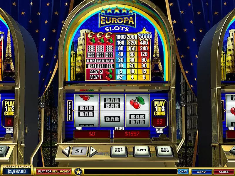 Main Screen Reels - PlayTech Europa Slot