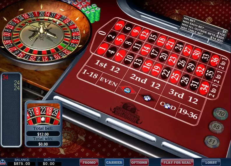 Table ScreenShot - WGS Technology European Roulette Table