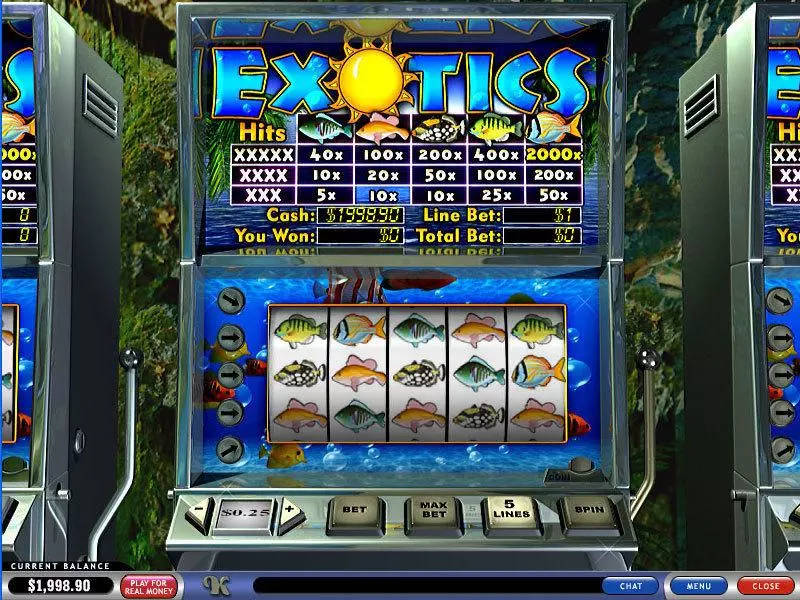 Main Screen Reels - PlayTech Exotics Slot