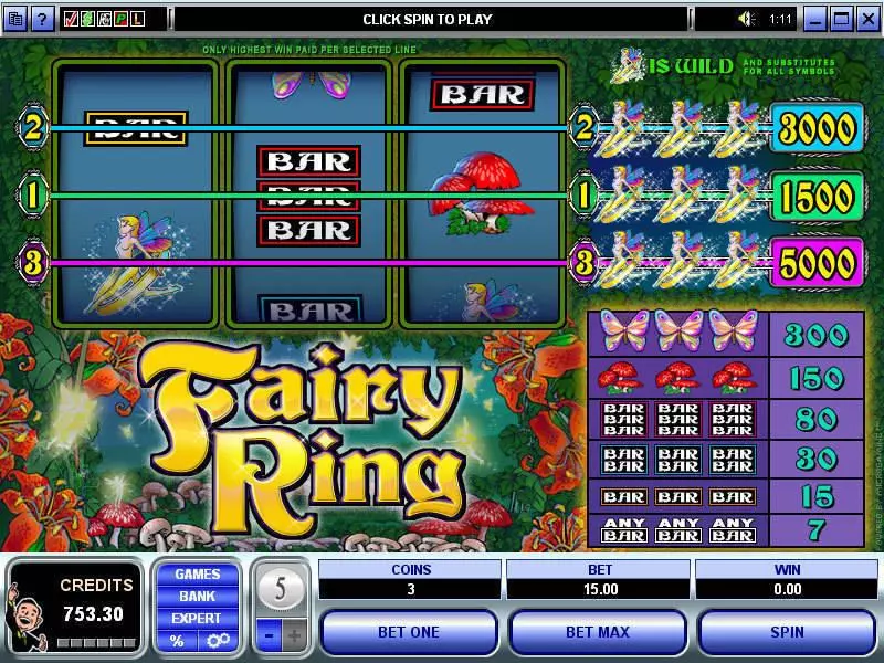 Main Screen Reels - Microgaming Fairy Ring Slot