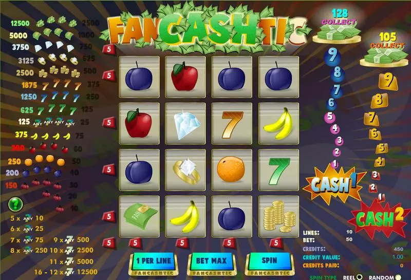 Main Screen Reels - Amaya FanCASHtic Slot