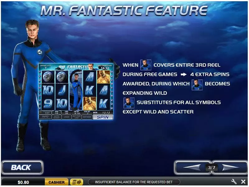 Bonus 1 - PlayTech Fantastic Four 50 Line Slot