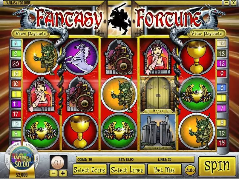 Main Screen Reels - Rival Fantasy Fortune Slot
