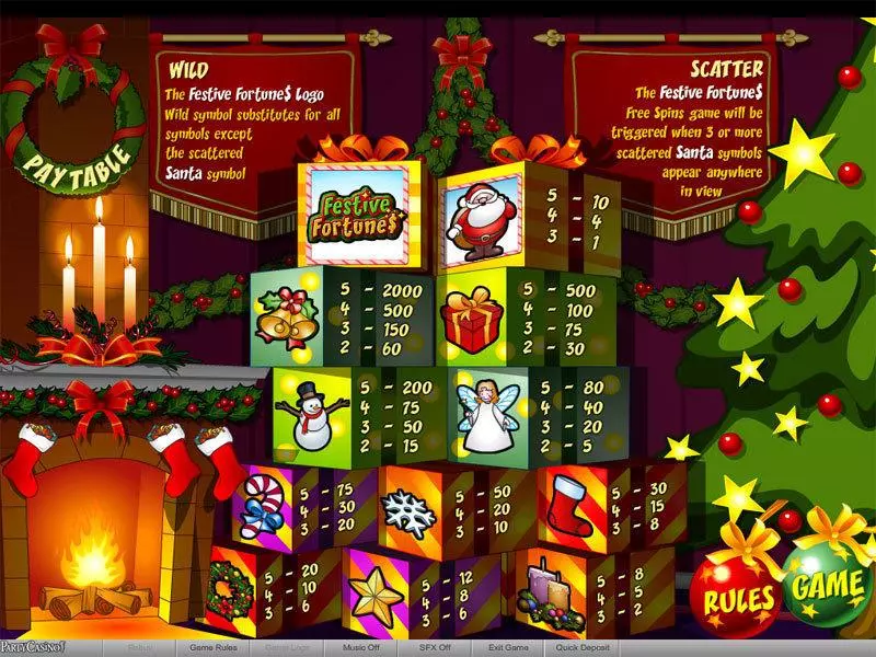 Info and Rules - bwin.party Festive Fortunes Slot