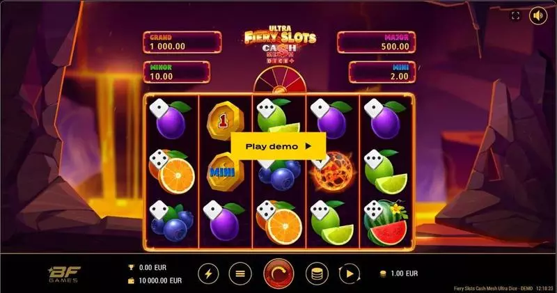 Main Screen Reels - BF Games Fiery Slots Cash Mesh Ultra Dice Slot