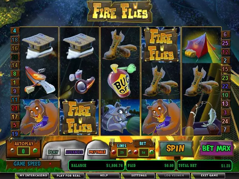 Main Screen Reels - Amaya Fire Flies Slot