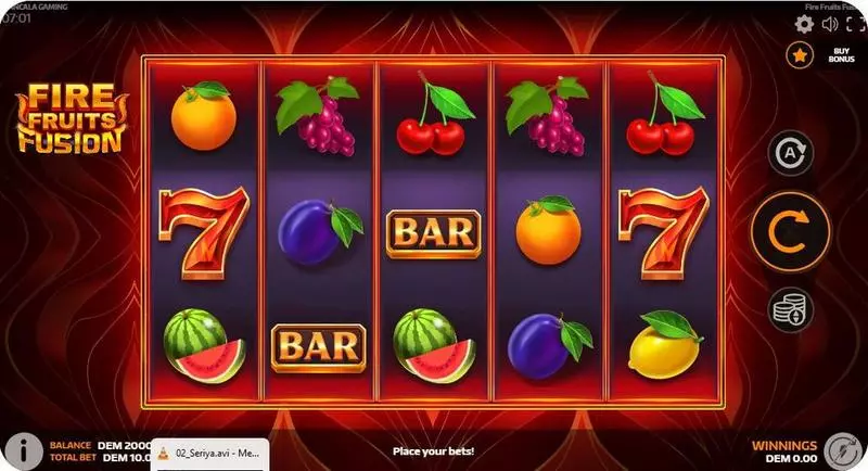 Main Screen Reels - Mancala Gaming Fire Fruits Fusion Slot