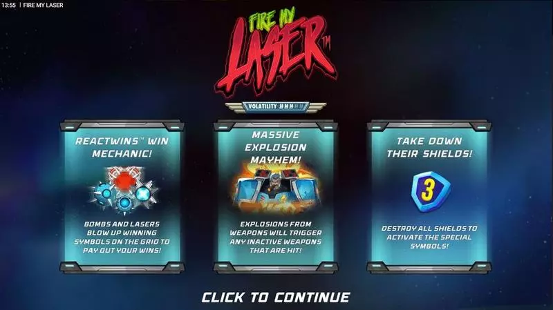 Info and Rules - Hacksaw Gaming Fire My Laser Slot