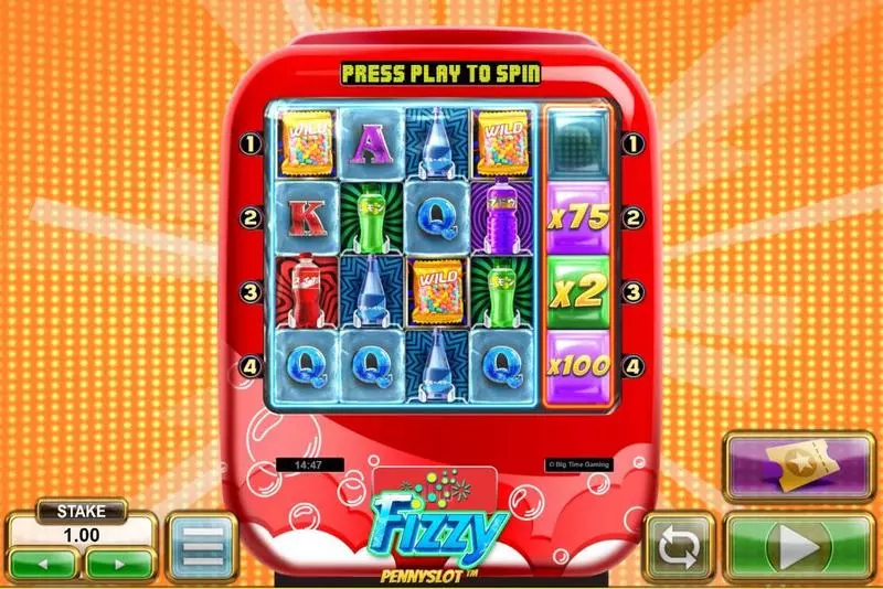 Main Screen Reels - Big Time Gaming Fizzy Pennyslot Slot