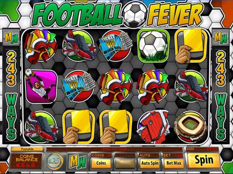 Main Screen Reels - Saucify Football Fever Slot