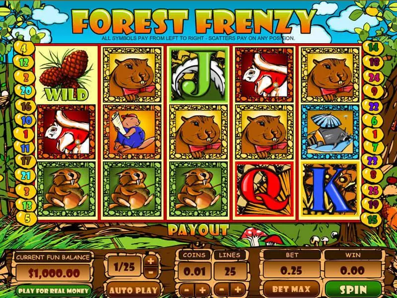 Main Screen Reels - Topgame Forest Frenzy Slot