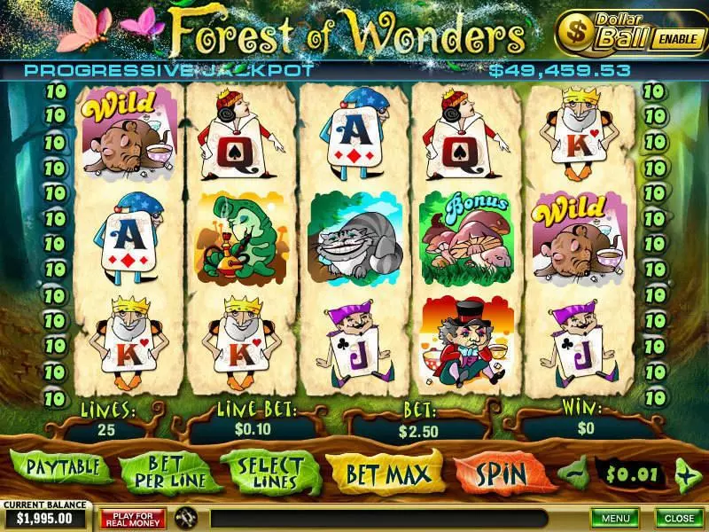 Main Screen Reels - PlayTech Forest of Wonders Slot