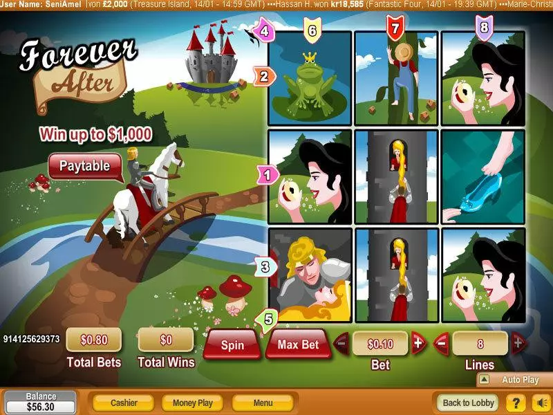 Main Screen Reels - NeoGames Forever After Slot