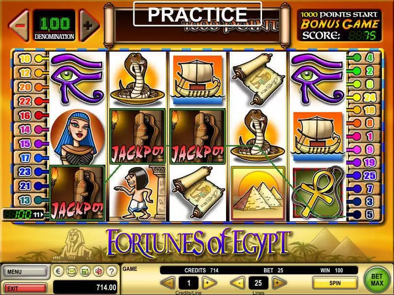 Bonus 1 - GTECH Fortunes of Egypt Slot