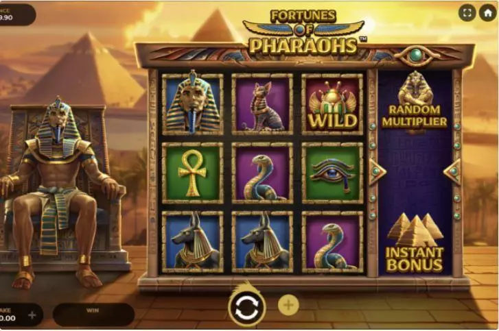 Main Screen Reels - Dragon Gaming Fortunes of Pharaohs Slot