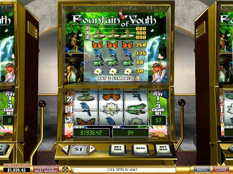 Main Screen Reels - PlayTech Fountain Of Youth Slot