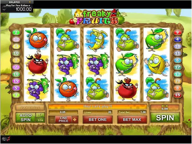 Main Screen Reels - GamesOS Freaky Fruits Slot