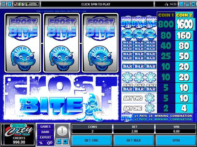 Main Screen Reels - Microgaming Frost Bite Slot