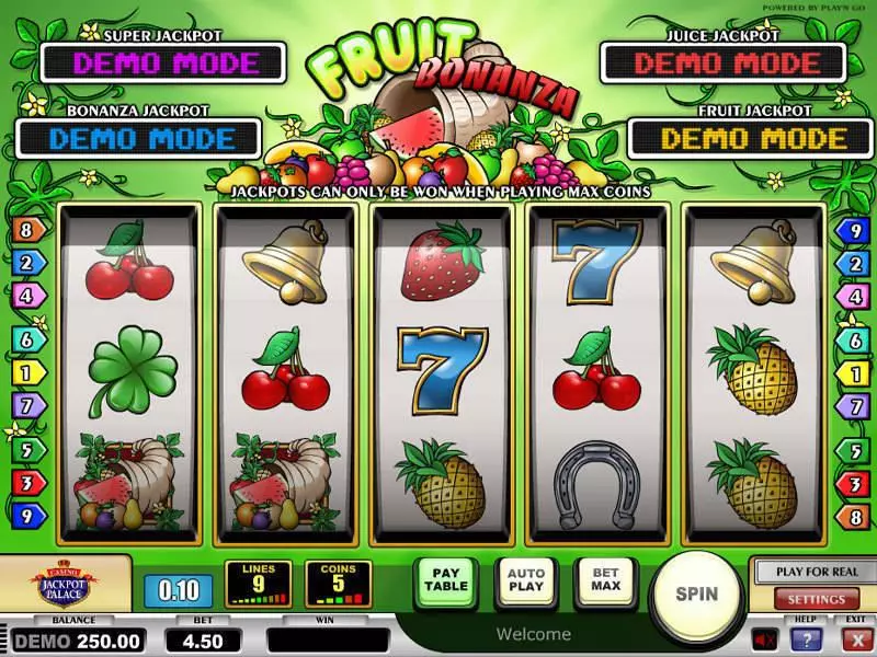 Main Screen Reels - Play'n GO Fruit Bonanza Slot