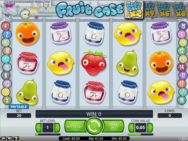 Main Screen Reels - NetEnt Fruit Case Slot