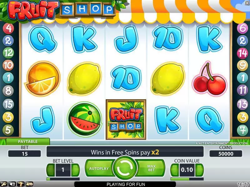 Main Screen Reels - NetEnt Fruit Shop Slot