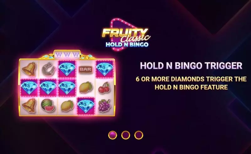 Introduction Screen - Wizard Games Fruity Classic Hold N Bingo Slot