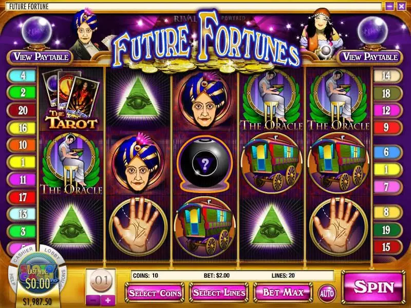 Main Screen Reels - Rival Future Fortunes Slot