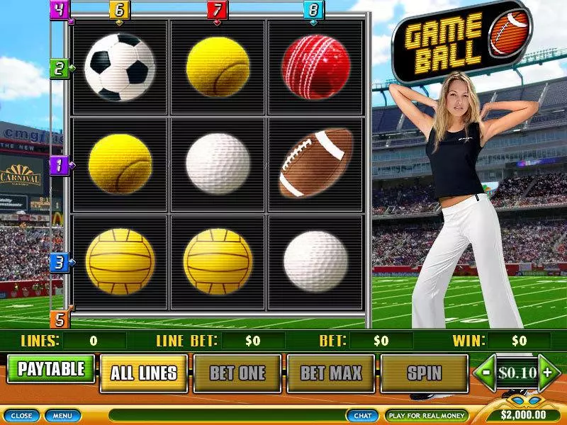 Main Screen Reels - PlayTech Game Ball Slot