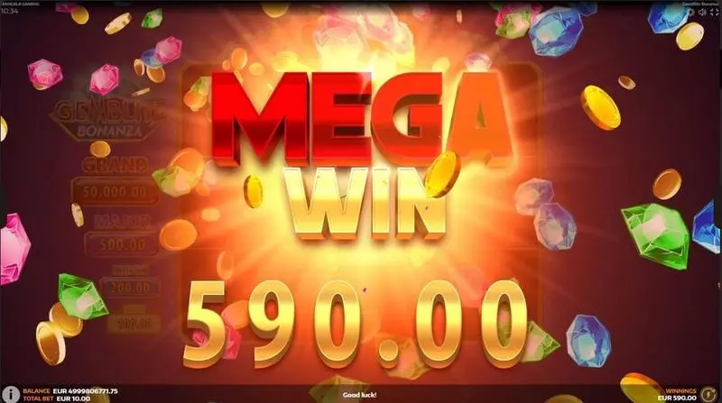 Winning Screenshot - Mancala Gaming GemBlitz Bonanza Slot