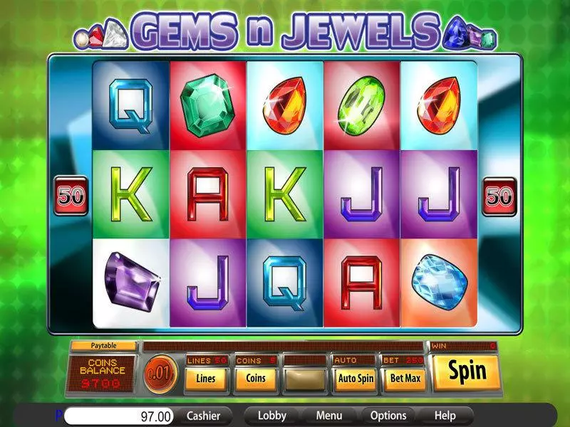 Main Screen Reels - Saucify Gems n Jewels Slot