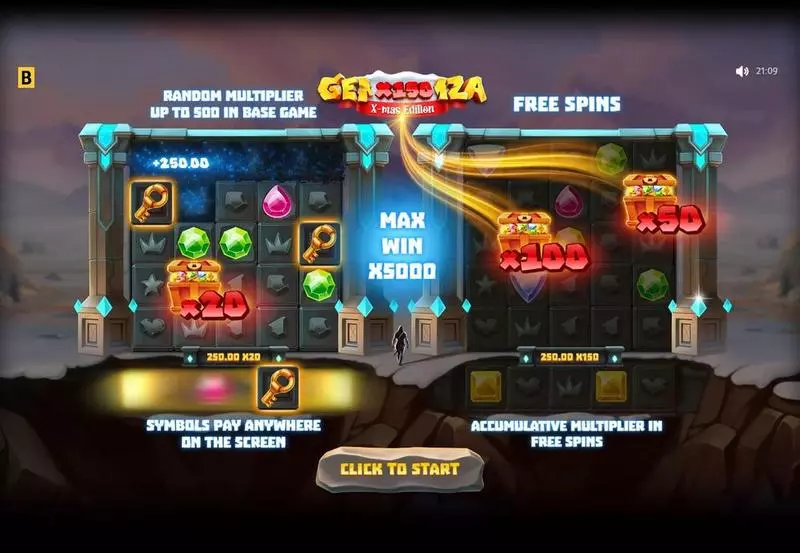 Introduction Screen - BGaming Gemza X-mas Slot