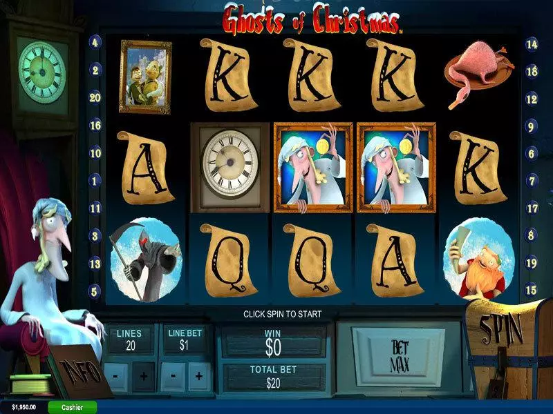 Main Screen Reels - PlayTech Ghosts of Christmas Slot
