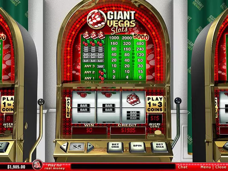 Main Screen Reels - PlayTech Giant Vegas Slot
