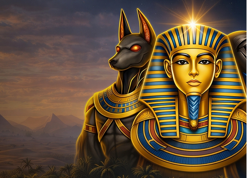 Introduction Screen - Tom Horn Gaming Giza’s Portals Slot