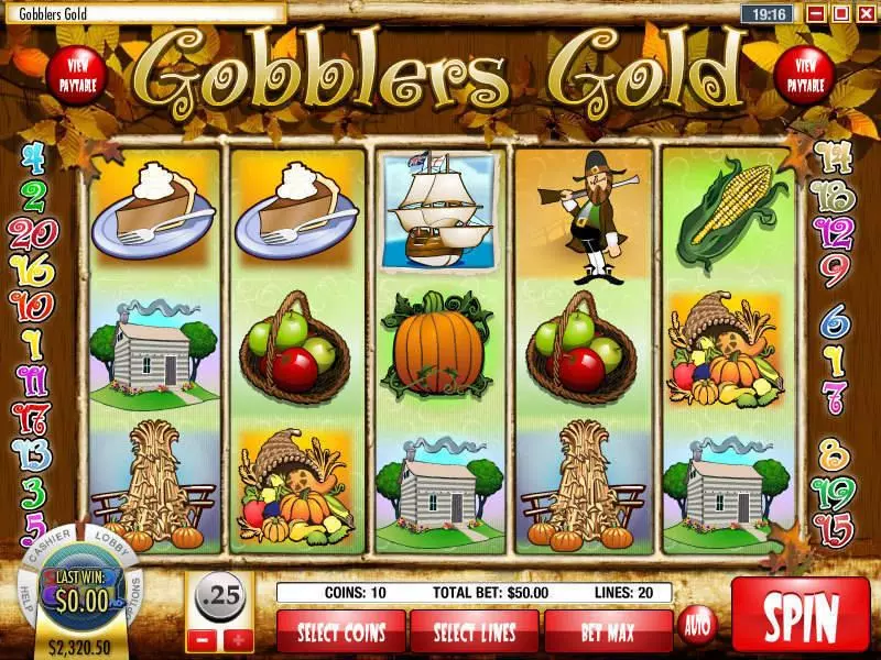 Main Screen Reels - Rival Gobblers Gold Slot