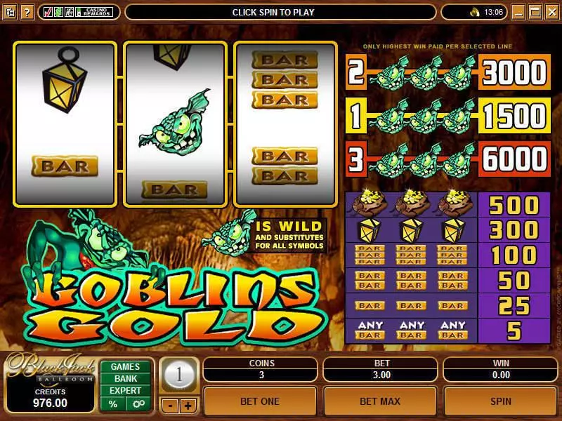 Main Screen Reels - Microgaming Goblin's Gold Slot