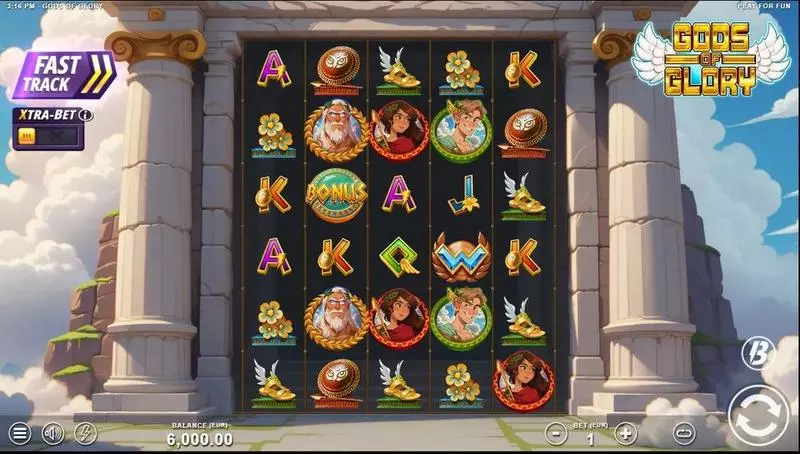 Main Screen Reels - Slotmill Gods of Glory Slot