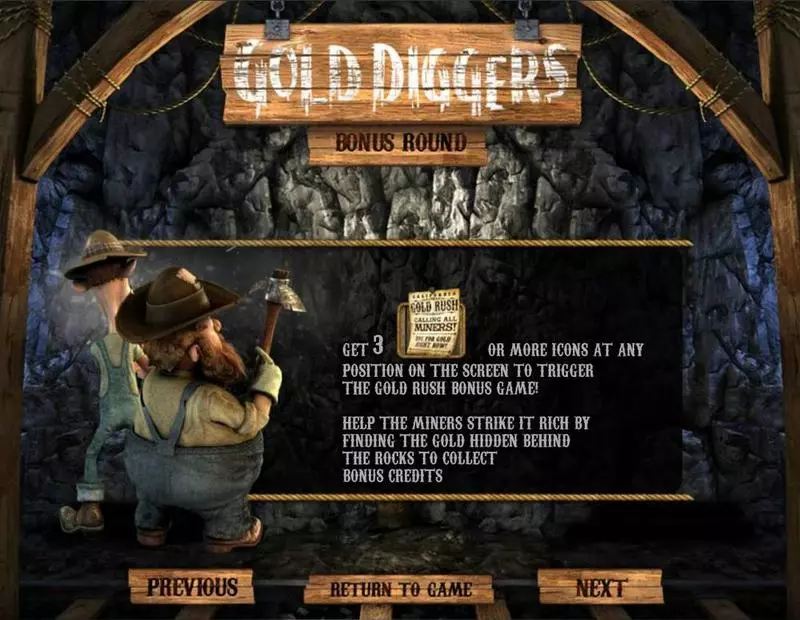 Bonus 1 - BetSoft Gold Diggers Slot