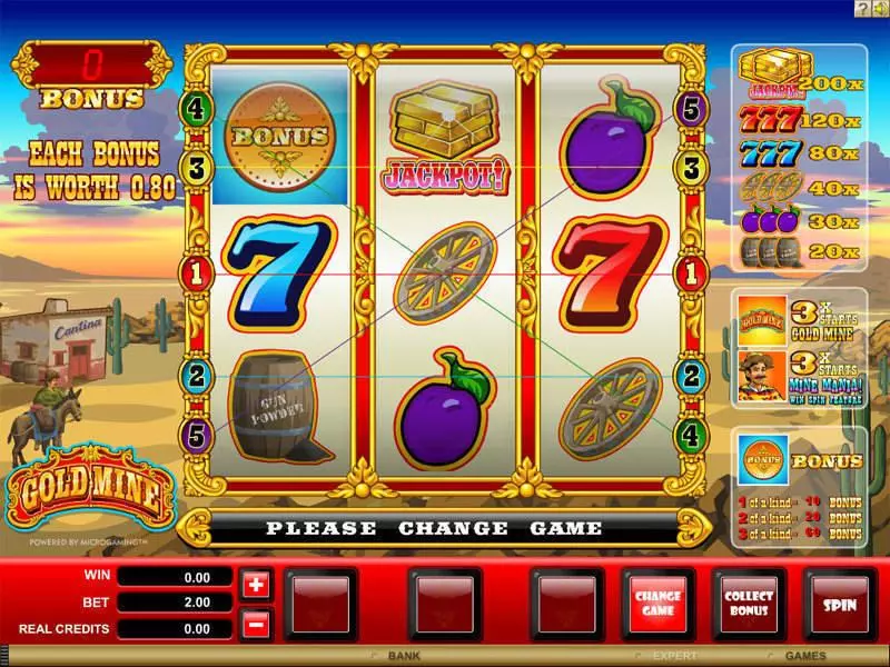 Bonus 1 - Microgaming Gold Mine Slot