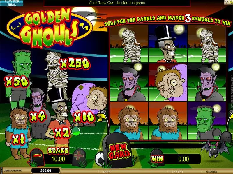 Introduction Screen - Microgaming Golden Ghouls Parlor