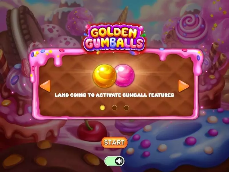 Introduction Screen - Four Leaf Gaming Golden Gumballs Slot