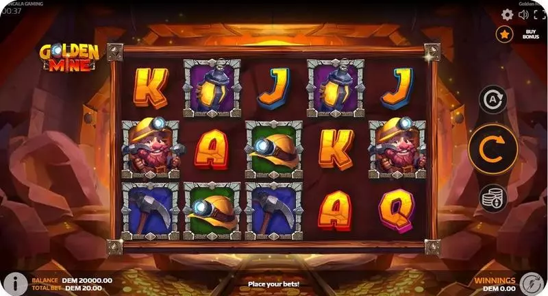 Main Screen Reels - Mancala Gaming Golden Mine Slot