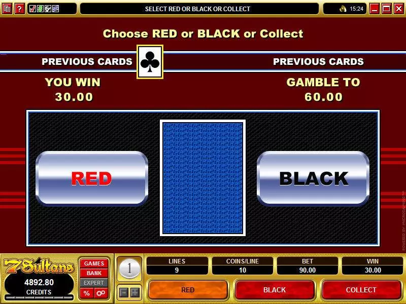 Gamble Screen - Microgaming Good To Go Slot