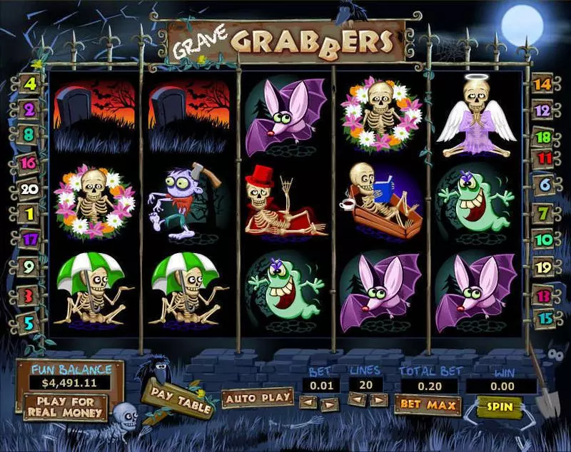 Main Screen Reels - Topgame Grave Grabbers Slot