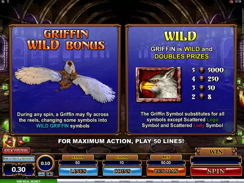 Bonus 1 - Microgaming Great Griffin Slot
